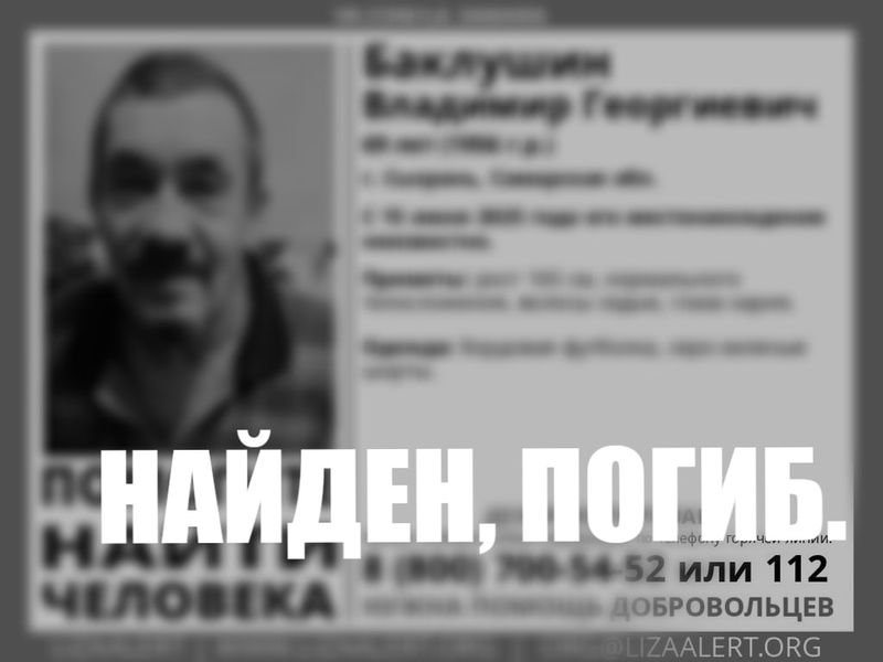 Пропавшего в Сызрани мужчину искали неделю и вынуждены были завершить поиски